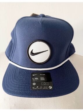 NEW Nike Golf Adult Pro Structured Dri-FIT Snapback Hat Navy Blue L/XL